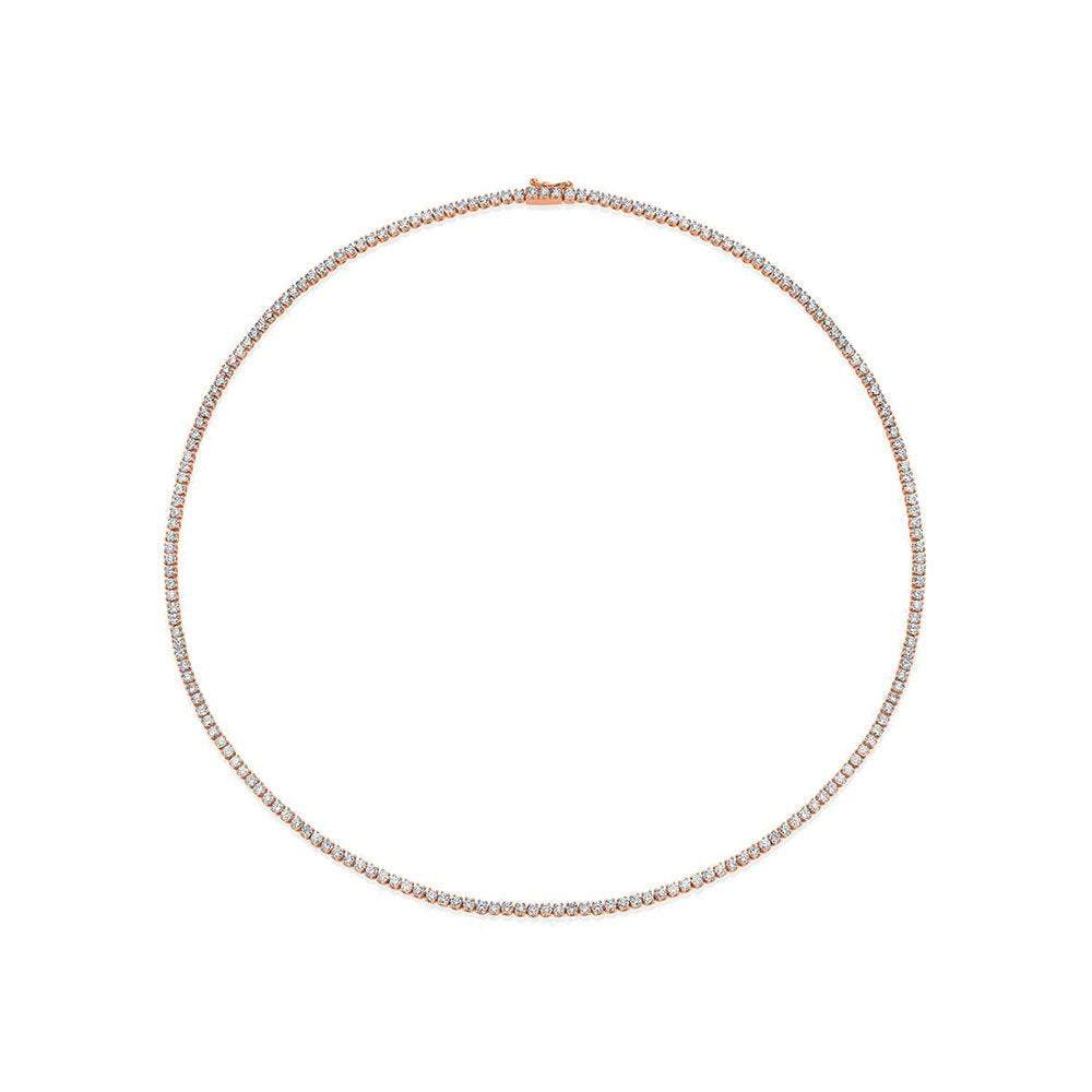 5 Carat Diamond Illusion Tennis Necklace