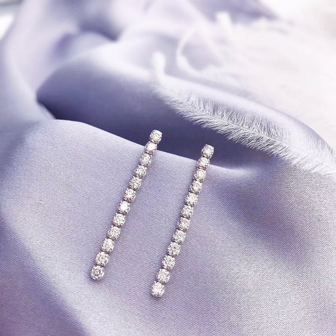 Diamond Line Earrings