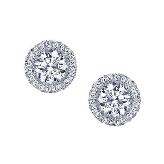 Aaliyah Diamond Halo Studs