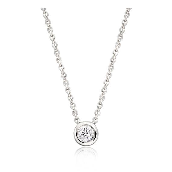 Bezel Round Diamond Pendant