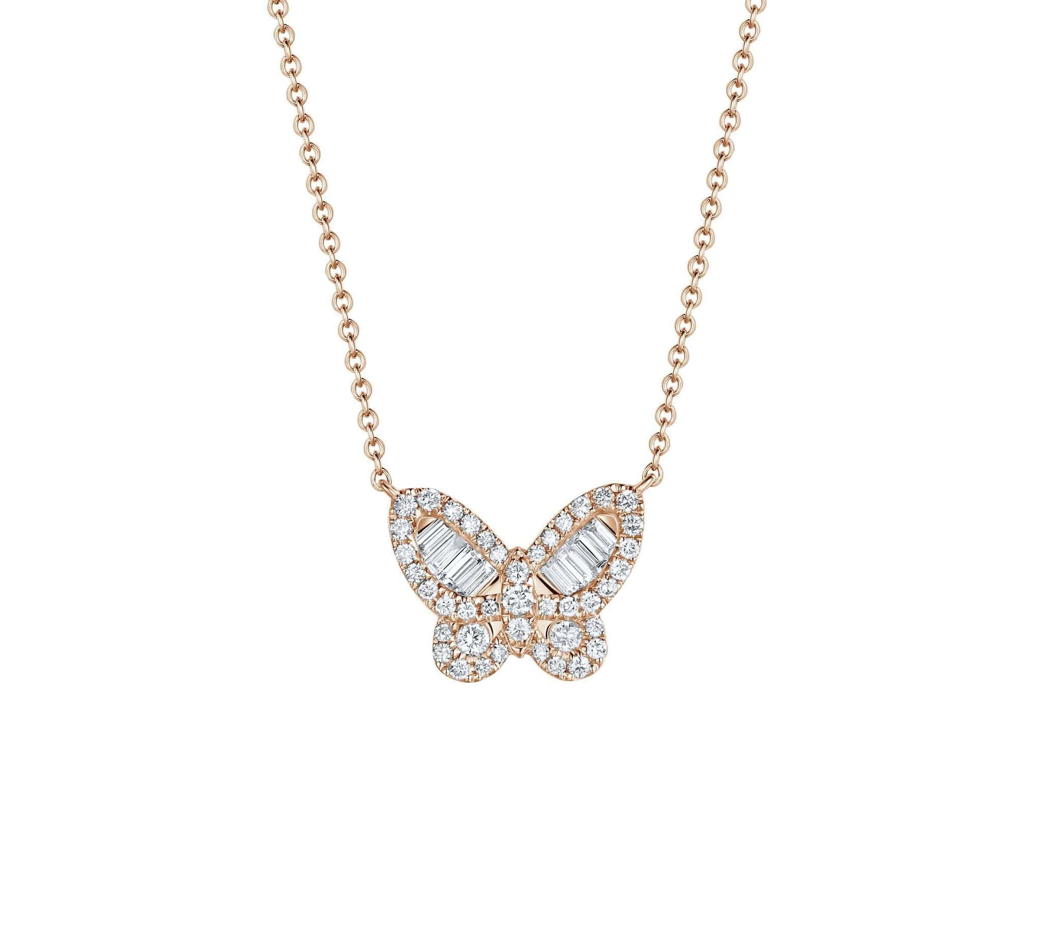 Diamond Butterfly Necklace