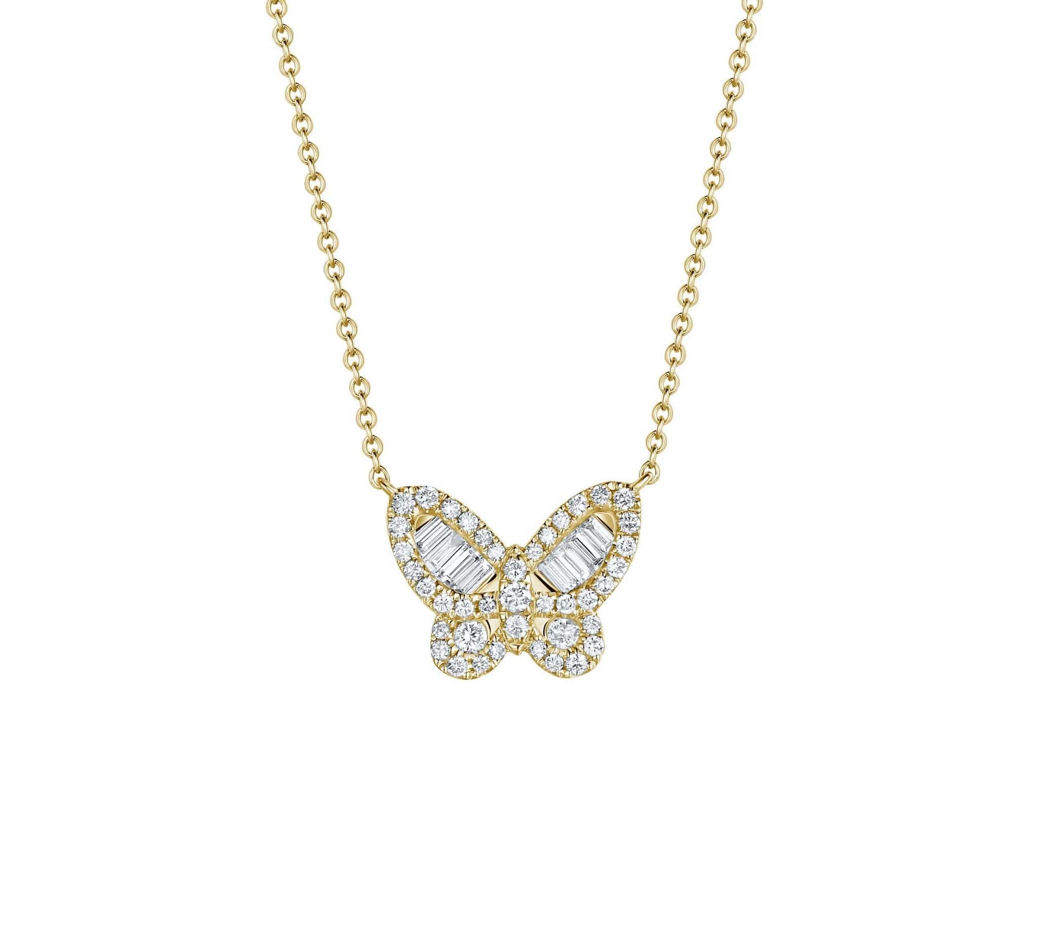 Diamond Butterfly Necklace