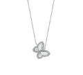Diamond Guilloche Butterfly Necklace