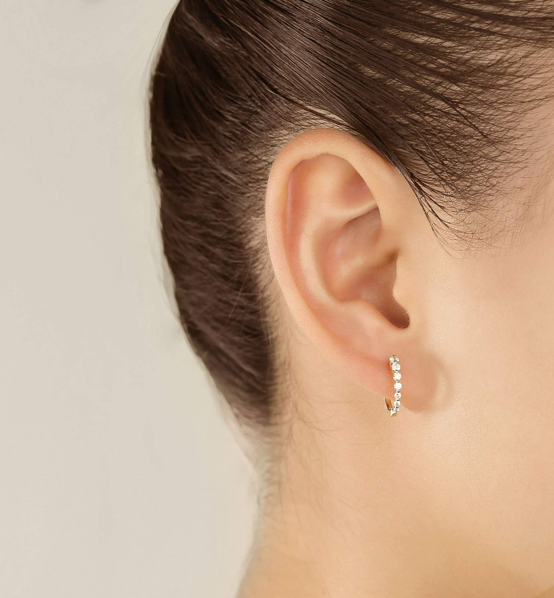 Diamond Huggie Earrings