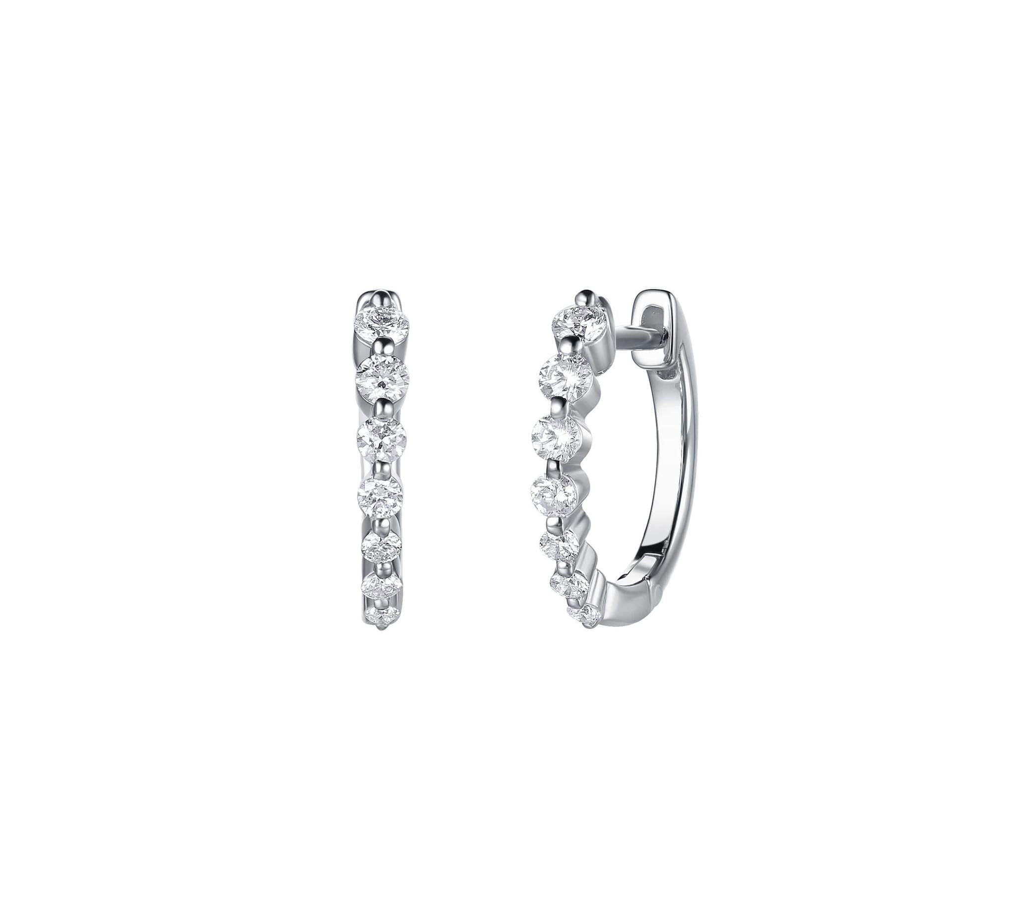 Diamond Huggie Earrings