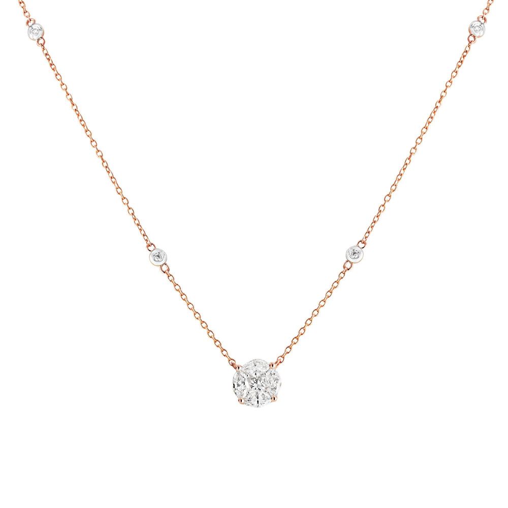 Diamond Mosaic Pendant Necklace