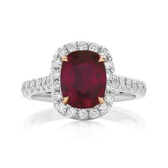 Red Ruby Engagement Ring